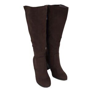 Style Co Addyy Extra Wide-Calf Dress Boot Dark Roast Women 7 wide